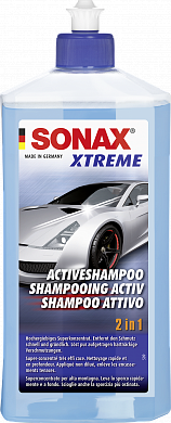 Шампуни для ручной мойки SONAX XTREME ActiveShampoo автошампунь з активними компонентами, що сушать 2 в 1, фото 1, цена