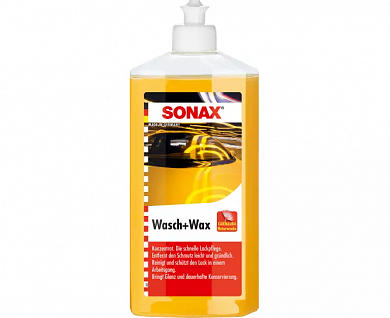 Шампуни для ручной мойки Шампунь для мойки автомобиля с воском 500 мл SONAX Wasch+Wax, фото 1, цена