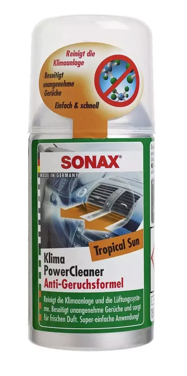 Очиститель кондиционера антибактериальный 100 мл SONAX KlimaPowerCleaner  AirAid - tropic sun - цена, купить