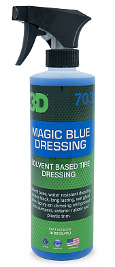 Средства для шин Состав для чернения шин на основе растворителя 3D Magic Blue, фото 1, цена