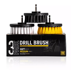 Набор щеток под шуруповёрт для химчистки Work Stuf Drill Brush Set