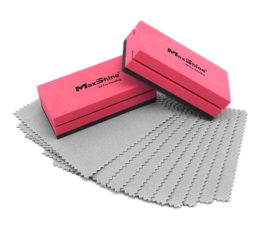 Мочалки, скребки, щётки для экстерьера Набор аппликаторов MaxShine Suede Coating Applicator Kit, фото 1, цена