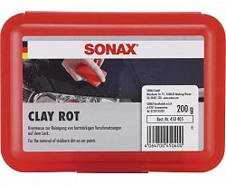 Красная абразивная глина для очистки лакокрасочных поверхностей SONAX Clay Rot фото 2