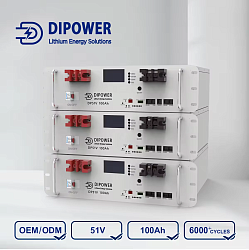 Акумуляторна батарея резервного живлення 5.12 кВт/год 51,2В 100 Ач LiFePO4 Dipower DP51V фото 2