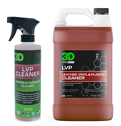 Средства для кожи в салоне 3D LVP Cleaner органический очиститель салона из кожи, винила, пластика, фото