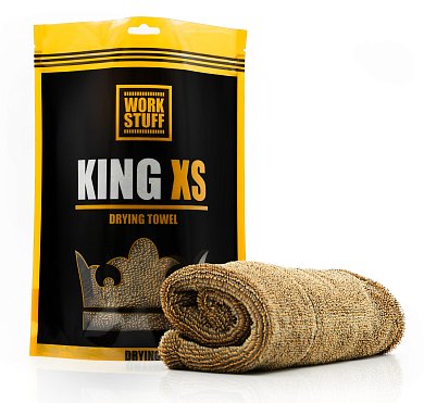 Протирочные материалы, микрофибры Work Stuff King XS двосторонній рушник для сушіння кузова 55х50 см, фото 1, цена