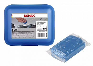Очистители кузова и хрома Синяя глина для очистки лакокрасочных поверхностей и стекла 112 г SONAX Clay, фото 1, цена