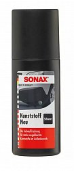 Для наружного пластика и резины Фарба для пластику із аплікатором SONAX Plastic New Black 100 мл, фото